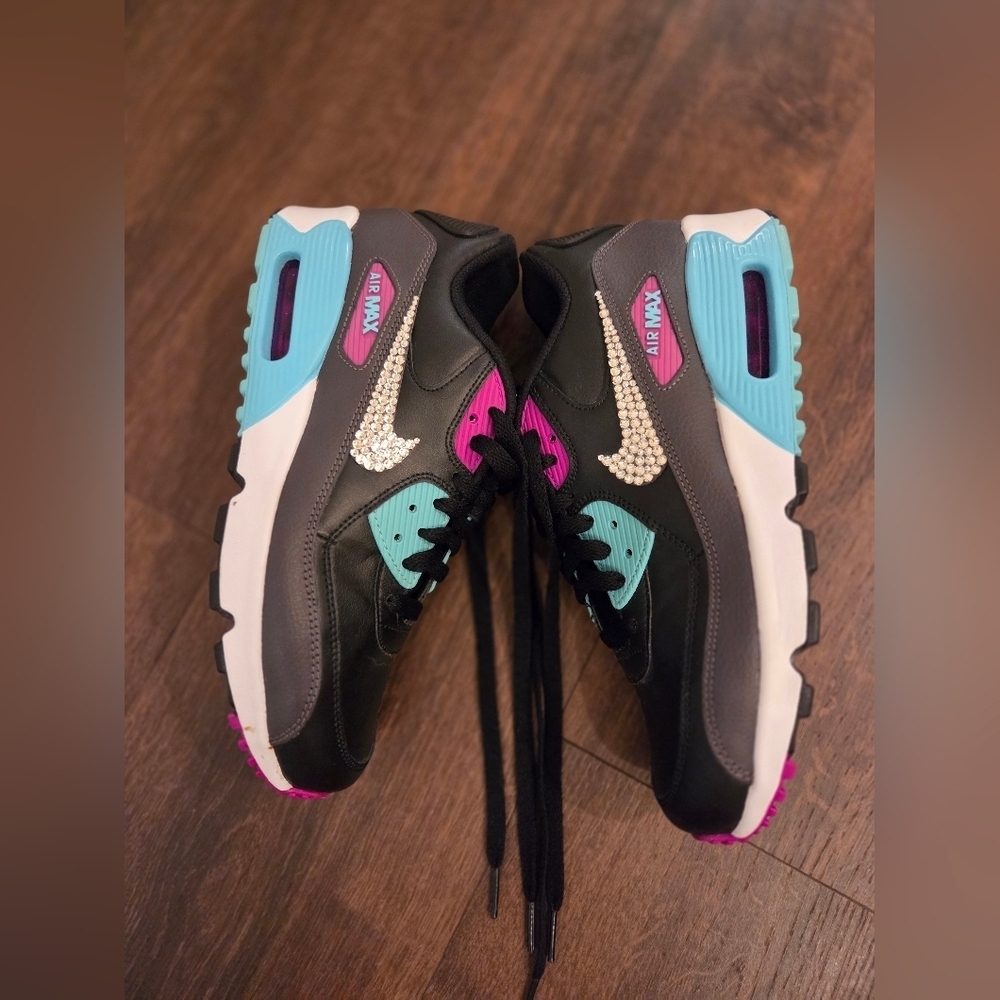 Custom Swarvoski Crystal Nike Air Max 270 Sneakers - Picture 6 of 9